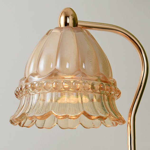 Europäische Orchidee Glas Marmor Hebbare 1-Licht Schmelzende Wax Tischlampe