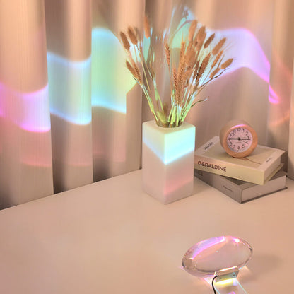 Frendorf | GlareSphere LED Tischlampe | Kreativer Kristallprojektor | Angel Eye Design | Farbwechsel + Fernbedienung
