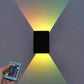 Frendorf | GlowSquare Moderne Aluminium LED Wandleuchte | RGB & Weißlicht | Quadratisches Design | Stimmungslicht