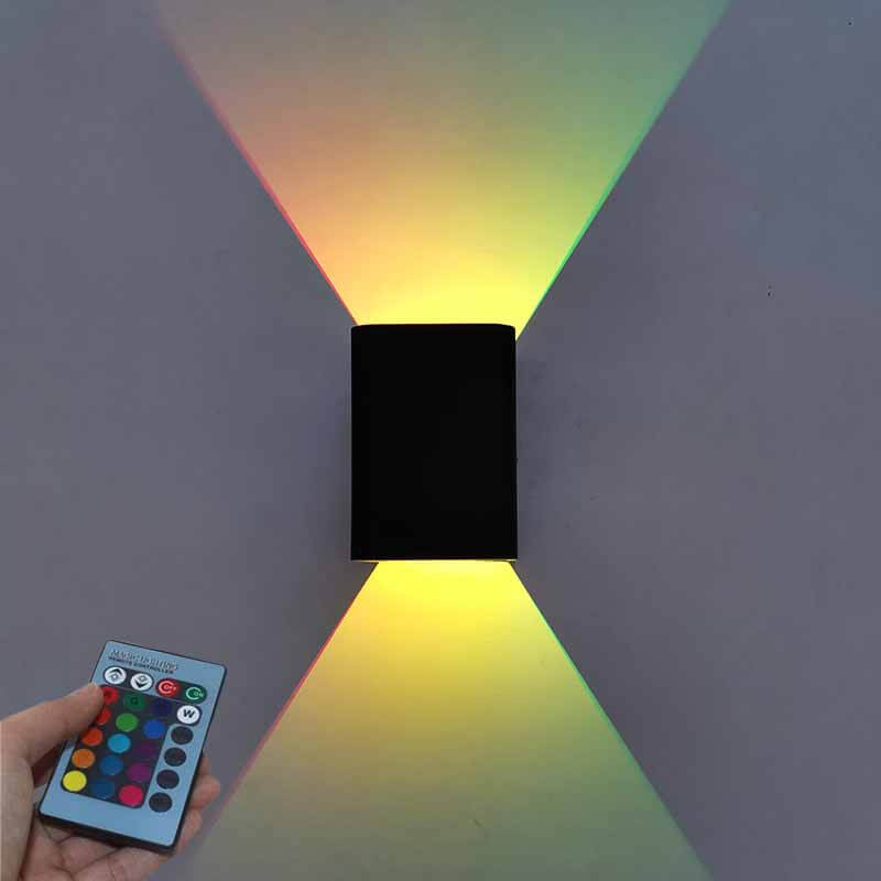 Frendorf | GlowSquare Moderne Aluminium LED Wandleuchte | RGB & Weißlicht | Quadratisches Design | Stimmungslicht