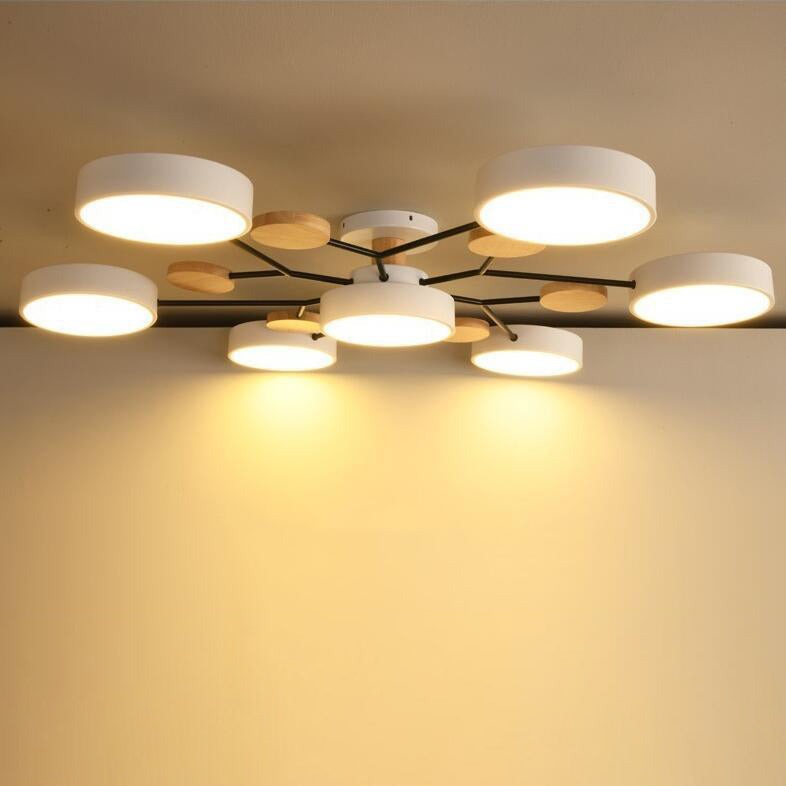 Frendorf | NordLuxe Molekül Design LED Deckenleuchte | Skandinavischer Stil | Semi-Flush Mount | Wohnraumbeleuchtung
