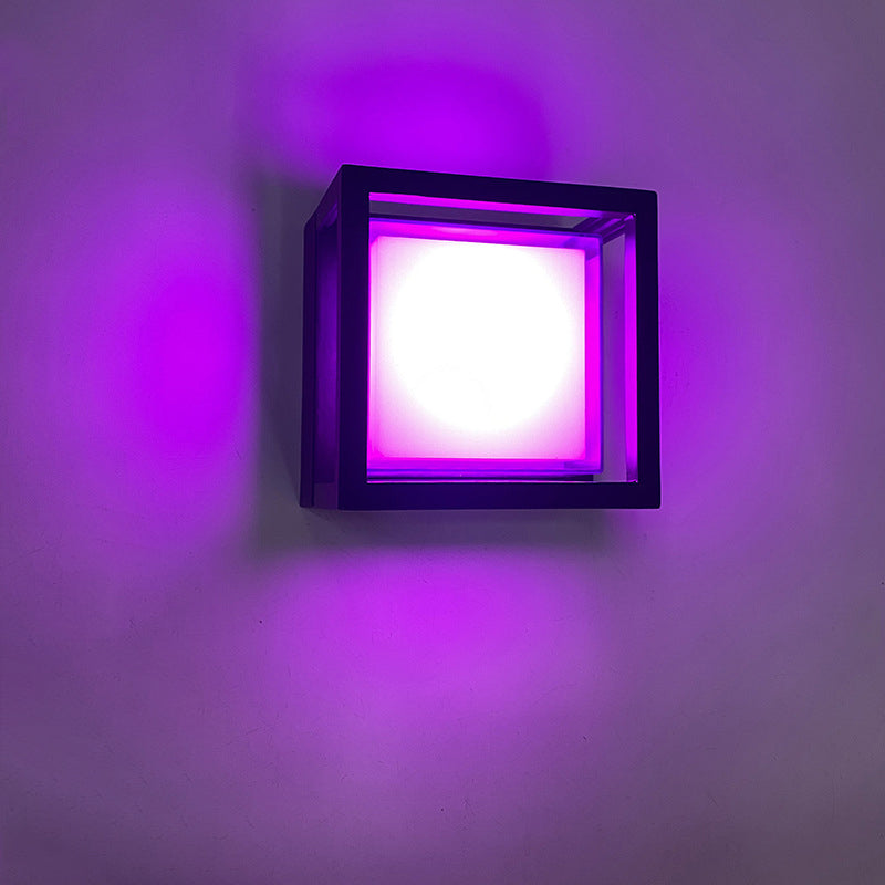 Frendorf | LumenSquare Waterproof LED Außenwandleuchte | Zeitloses Aluminium-Acryl Design | Garten- und Terrassenbeleuchtung