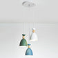 Modern Minimalist Runde Kegel Eisen Holz 1/3 Licht Insel Licht Kronleuchter für Esszimmer
