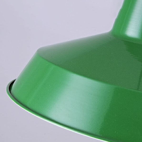 Frendorf | RetroDome Industrielle Vintage Pendelleuchte | Grünes Eisen-Kuppeldesign | Einzellicht | Rustikale Deckenbeleuchtung