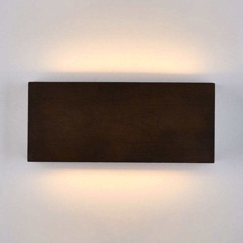 Frendorf | WabiLight Japanische Wabi-Sabi Holz-LED Wandlampe | Rechteckig oder Quadratisch | Warmes Ambiente