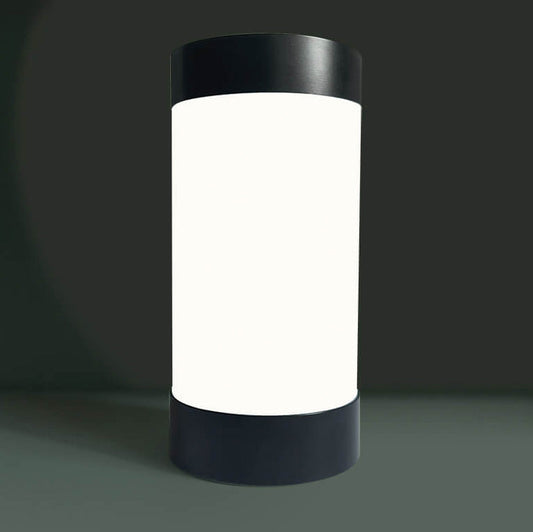 Moderne minimalistische zylindrische Aluminium-Acryl-USB-LED-Tischlampe