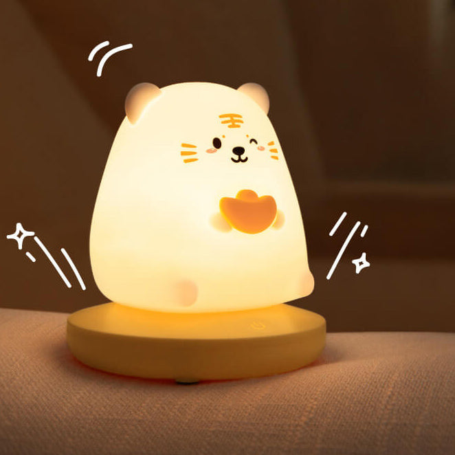 Kreative Silikon Tier USB Wiederaufladbare Nachtlampe Dekorative Tischlampe