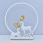 Frendorf | CircleLume USB LED Nachtlicht | Nordic Design | Tischlampe mit Hirschfigur | Warmweißes Licht & Dimmbar