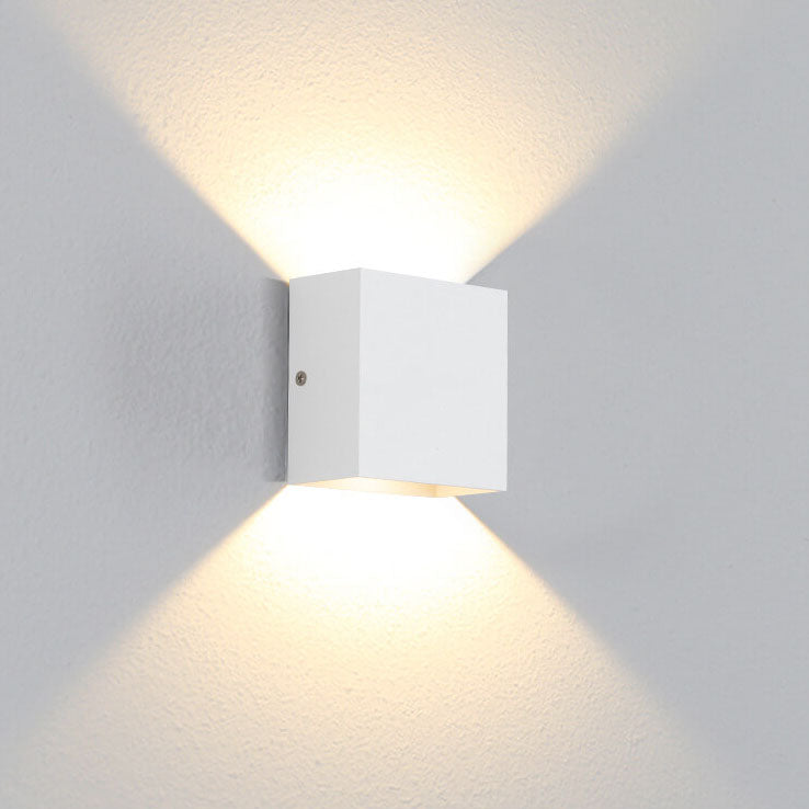 Moderne Minimalistische Quadratische Aluminium LED Wandleuchte
