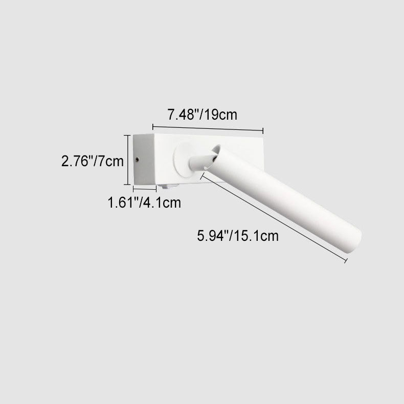 Frendorf | LumeFocus Rechteckige LED Wandleuchte | Verstellbarer Winkel | Minimalistisches Design | Leselampe | Warmes Licht