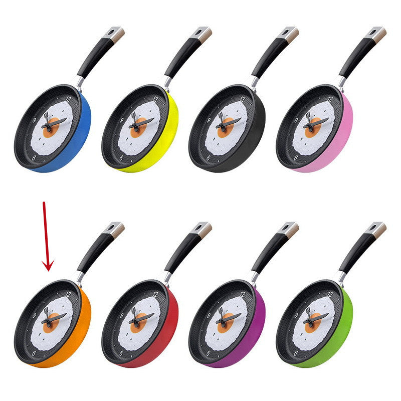 Frendorf | FryTime Spiegelei-Pfannen-Wanduhr | Stummuhr | Einfache Wanduhr | Kreatives Design für Küche & Zuhause