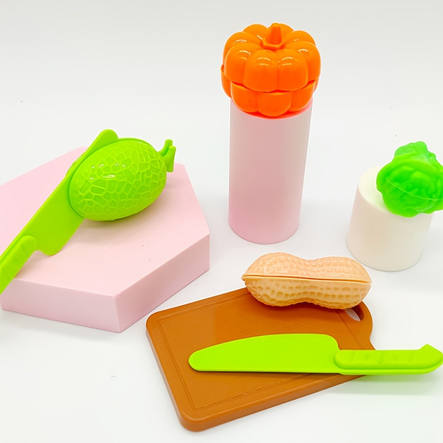 Frendorf | Bildungs-Schneideset mit Lebensmitteln, Obst und Gemüse – Perfekt für frühkindliches Lernen und Rollenspiel