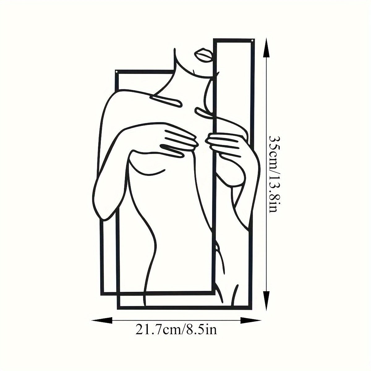 LineaArt Metall Wanddekoration - Moderne Minimalistische Wandkunst für Schlafzimmer