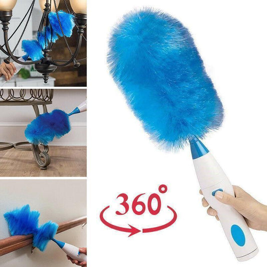 360° drehbarer elektrischer Spin-Duster motorisierter Staubwedel mit 2 Bürsten