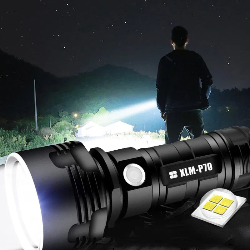 Frendorf | 30000-5000 Lumen Hochleistungs-LED-Taschenlampe, wasserdicht