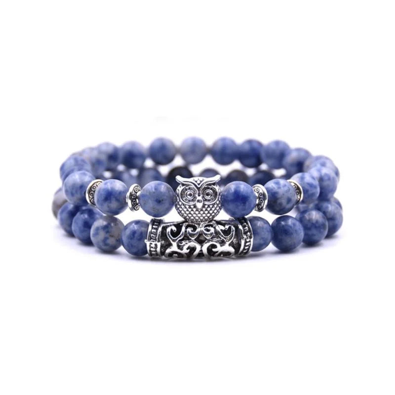 Frendorf | Eule Charme Naturstein-Armband