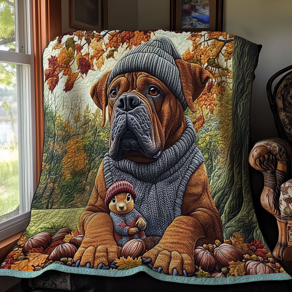 Herbst Hund Decke