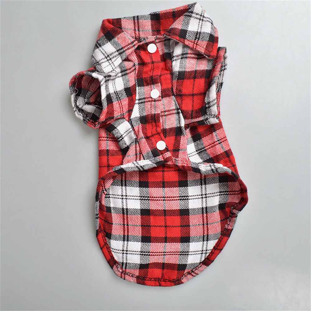Klassisches Karomuster Welpen Shirt - Gemütlich und Stilvoll für Jeden Anlass