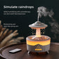 Entspannender Regenstropfen Aromatherapie Ätherisches Öl Diffusor - LED Licht & Luftbefeuchter