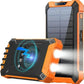 Frendorf | ChargePro Solar Powerbank | Kabelloses Ladegerät | 15W Schnellladefunktion | 6 Ausgänge | Integrierte Kabel | Tragbar & Wasserdicht