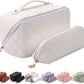 Frendorf | Abiudeng Große Make-up Tasche, Doppelschicht Kosmetiktasche, Reise Make-up Tasche, Leder Make-up Tasche, Kosmetische Reisetaschen, Tragbare Leder Kulturbeutel, Geräumige Kosmetiktasche für Frauen und Mädchen