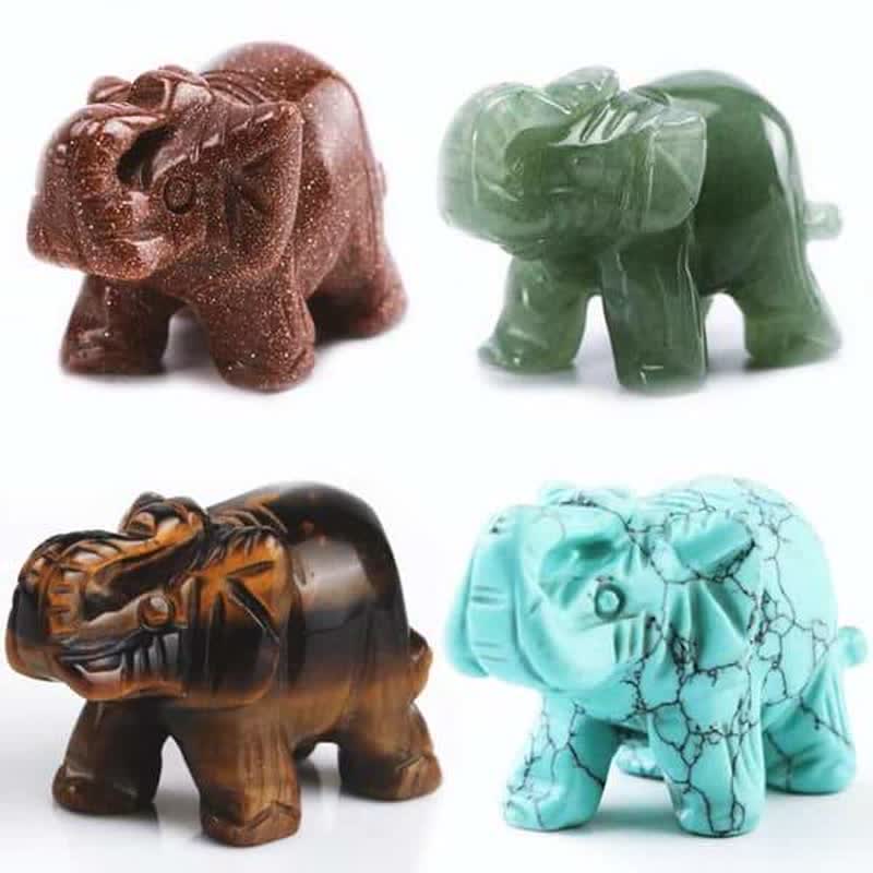 Frendorf Reiki Elefant Figuren Edelstein Dekoration