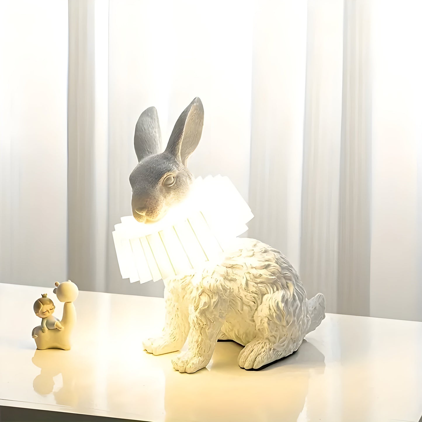Frendorf | LumiBun – Art Deco inspirierte Kaninformierte Tischlampe