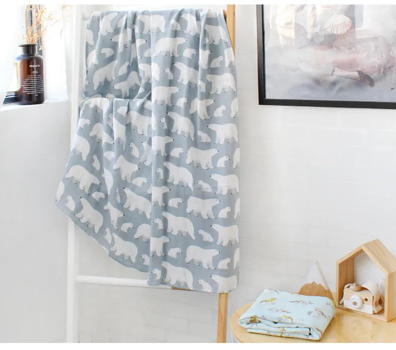 Frendorf | Baby-Baumwolldecken - Weiche und atmungsaktive Tücher für Neugeborene