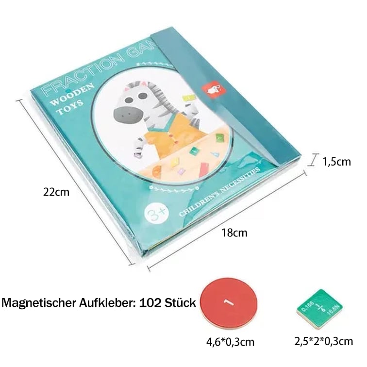 Frendorf | Montessori Magnetisches Buch-Bruchteil-Puzzle für KinderKauf 2 spar 10%&Kostenloser Versand