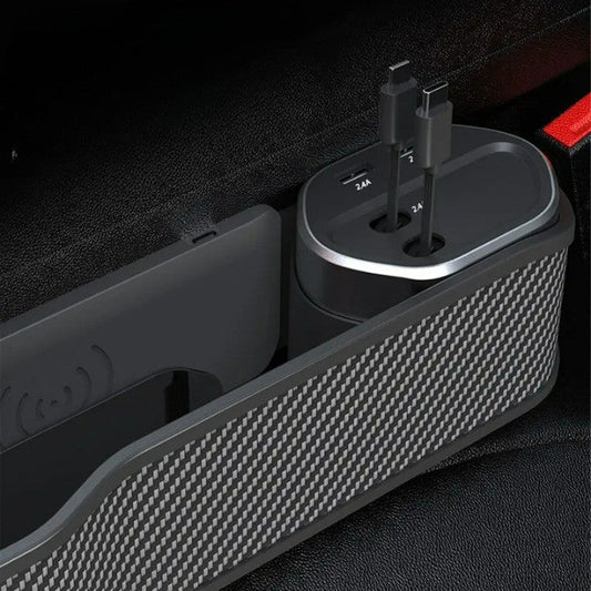 Frendorf | Autositzlücken-Organizer Becherhalter Kabelloses Ladegerät