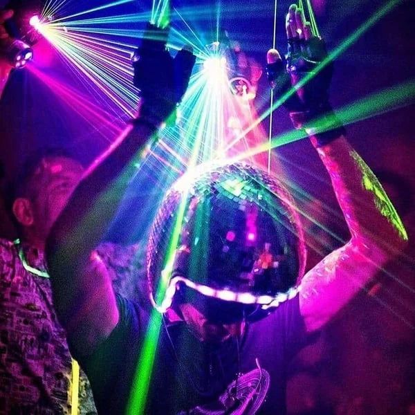 Frendorf | Disco-Kugel-Helm mit einziehbarem Visier