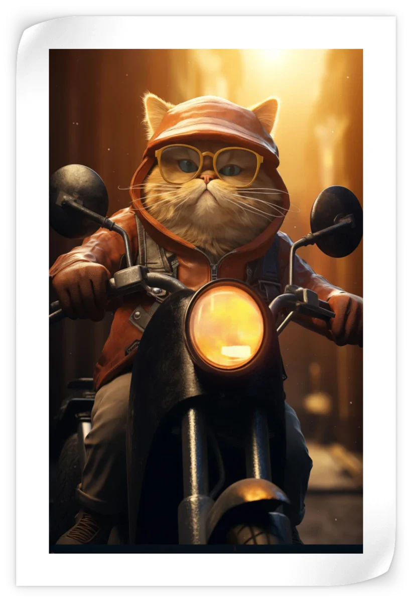Frendorf | Fat Cat Motorrad Wandkunst