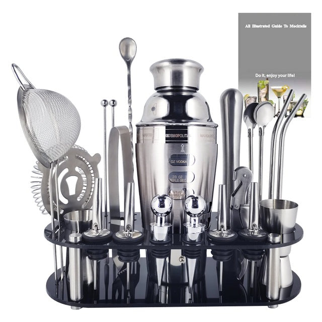 1-22 Stück Edelstahl Cocktail Shaker Set Cocktail Bar Werkzeuge
