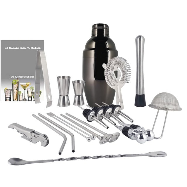 1-22 Stück Edelstahl Cocktail Shaker Set Cocktail Bar Werkzeuge