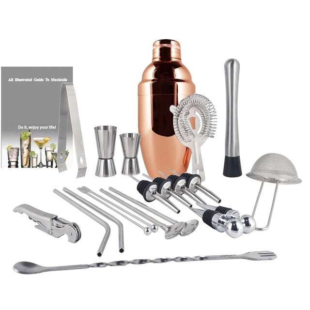 1-22 Stück Edelstahl Cocktail Shaker Set Cocktail Bar Werkzeuge