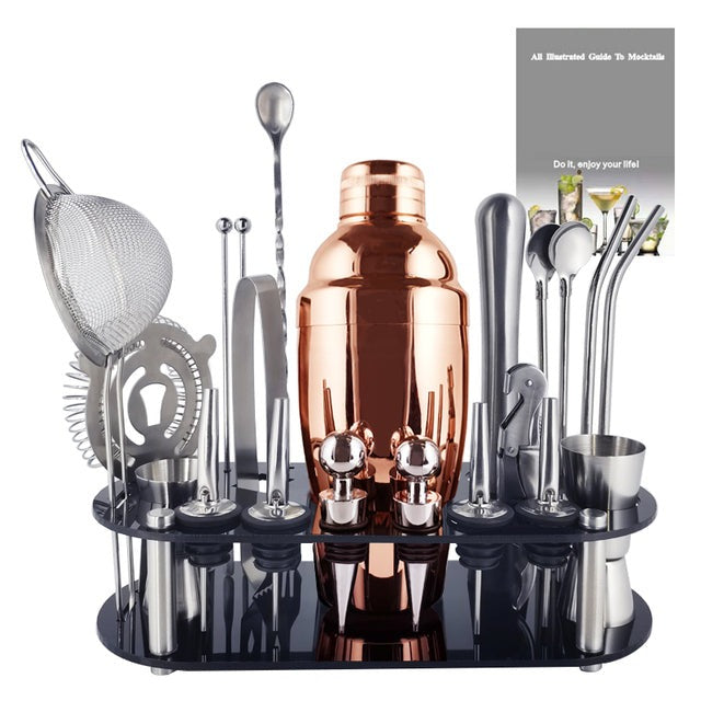 1-22 Stück Edelstahl Cocktail Shaker Set Cocktail Bar Werkzeuge