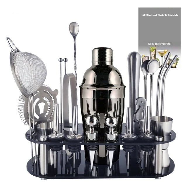 1-22 Stück Edelstahl Cocktail Shaker Set Cocktail Bar Werkzeuge