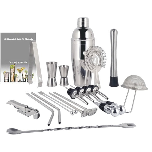 1-22 Stück Edelstahl Cocktail Shaker Set Cocktail Bar Werkzeuge