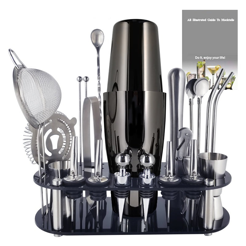 1-22 Stück Edelstahl Cocktail Shaker Set Cocktail Bar Werkzeuge