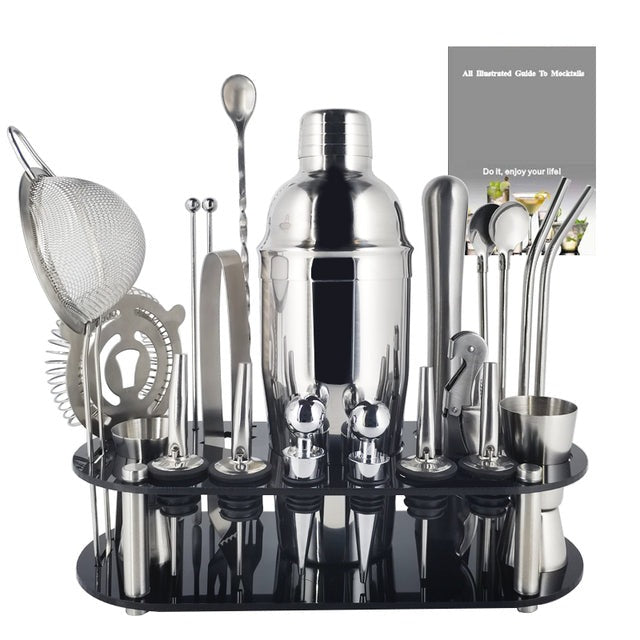 1-22 Stück Edelstahl Cocktail Shaker Set Cocktail Bar Werkzeuge