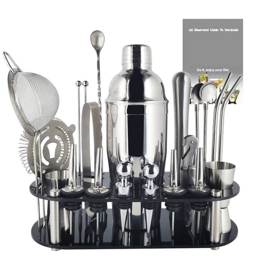 Frendorf | 1-22 Teile Edelstahl Cocktail Shaker Set Cocktail Bar Werkzeuge