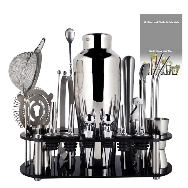 1-22 Stück Edelstahl Cocktail Shaker Set Cocktail Bar Werkzeuge