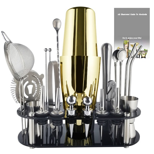 1-22 Stück Edelstahl Cocktail Shaker Set Cocktail Bar Werkzeuge