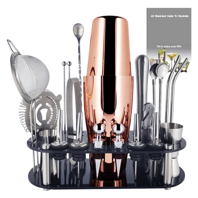 1-22 Stück Edelstahl Cocktail Shaker Set Cocktail Bar Werkzeuge