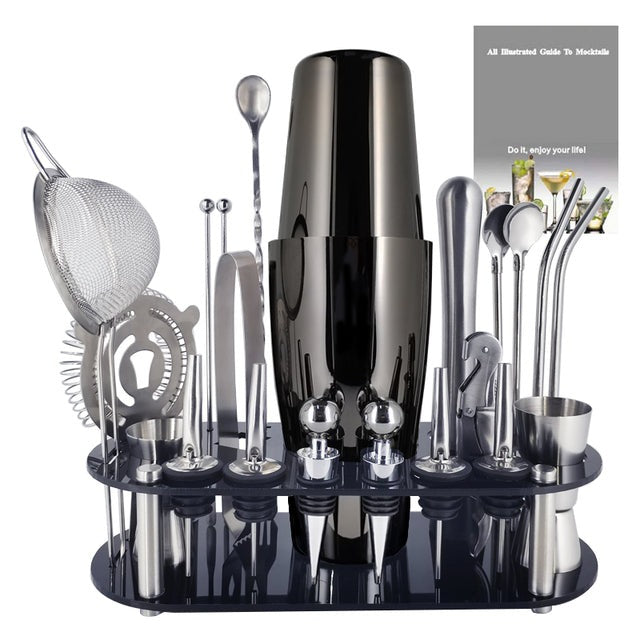 1-22 Stück Edelstahl Cocktail Shaker Set Cocktail Bar Werkzeuge