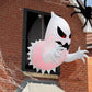 1,4 m Halloween Aufblasbarer Geist Horror Fenstergeist Faltbarer Leuchtender Ballon Außenhof Garten Dekoration Spaß Party Werkzeug