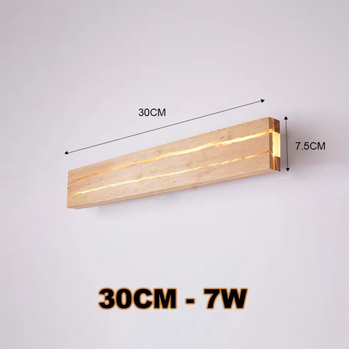 Frendorf | WoodCrack Moderne Holz-Wandleuchte | LED Wandlampe | Stilvolle Wohnraumbeleuchtung | Dekorative Beleuchtung