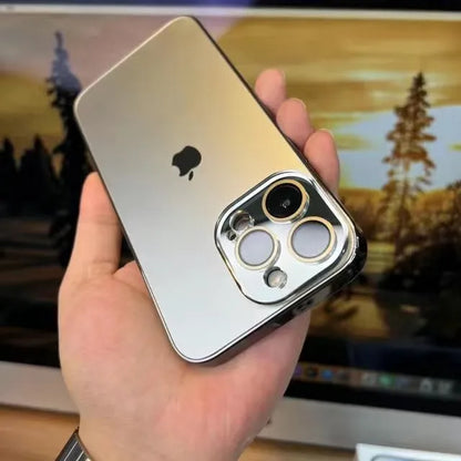 Frendorf | Galvanisiertes Mattes Acryl Gehärtetes Glas iPhone Schutzhülle