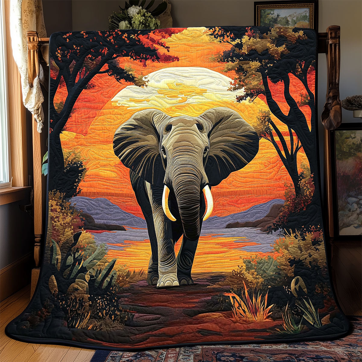 Elephant Safari Steppdecke