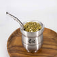 1 Set/Los Yerba Mate Kürbisse Edelstahl Calabash Tassen Kits Doppelwandige Wärmeisolierung Mit Strohhalm Und Reinigungsbürste